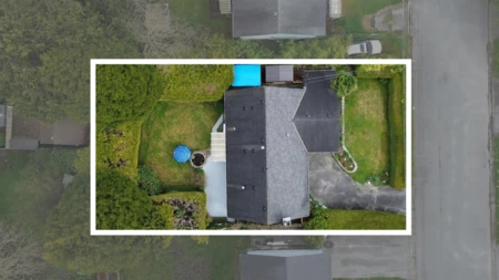 Aerial View of 4713 46 Avenue, Delta, BC