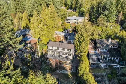 Aerial View of 130 Oceanview Place, Lions Bay, BC