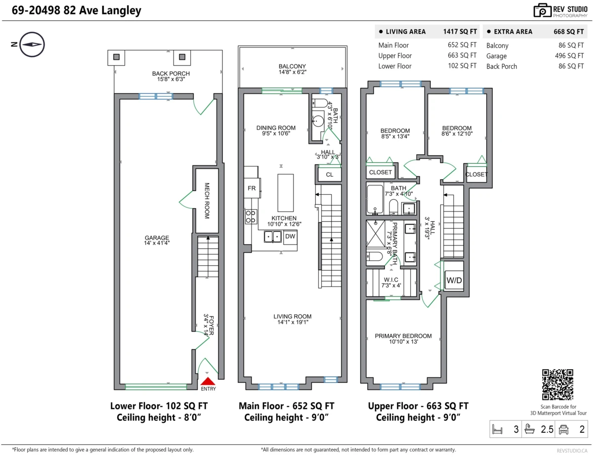 Living Room Photo of 69 20498 82 Avenue, Langley, BC