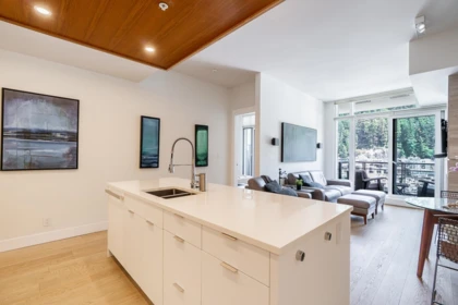 Kitchen Island Photo of 408 6707 Nelson Avenue, Vancouver, BC