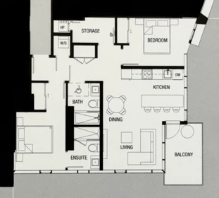 Living Room Photo of 2008 1289 Hornby Street, Vancouver, BC