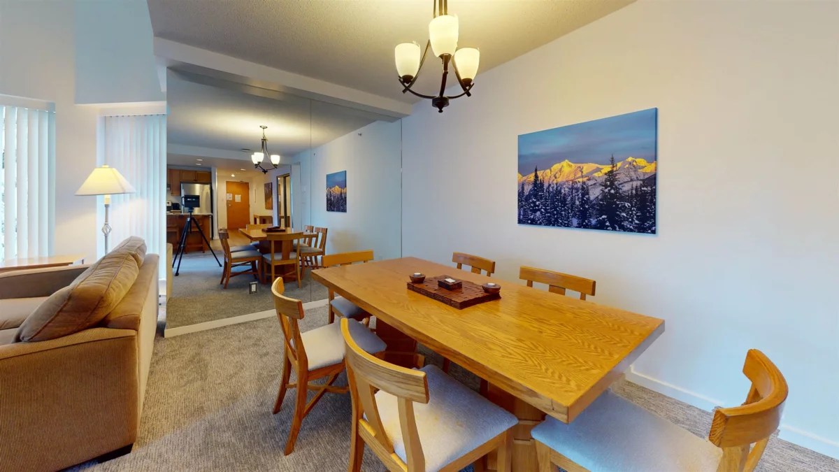 Dining Area Photo of 419 4910 Spearhead Place, Whistler, BC