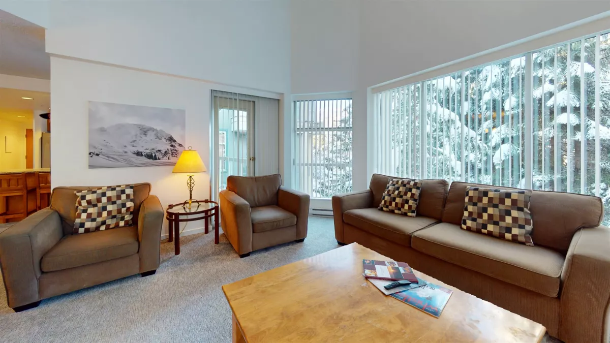 Living Room Photo of 419 4910 Spearhead Place, Whistler, BC