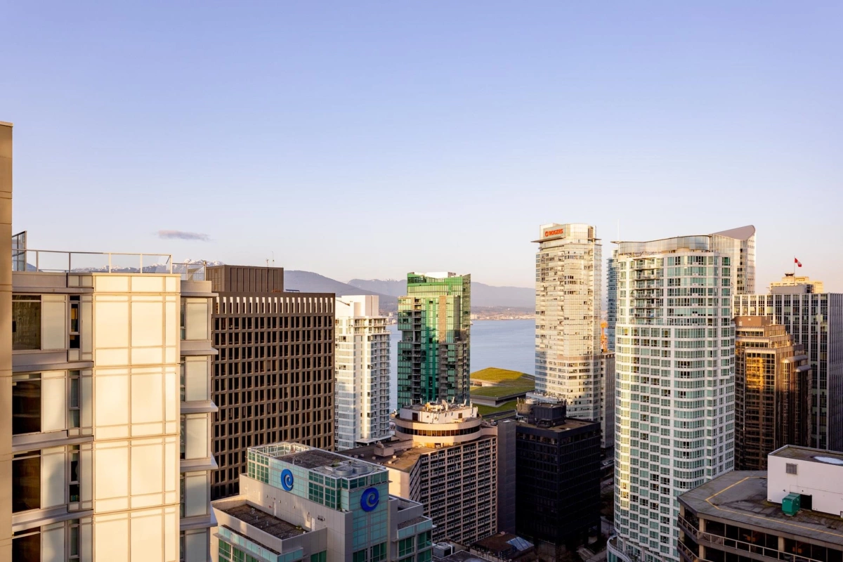 Outdoor Deck Photo of 3303 1189 Melville Street, Vancouver, BC