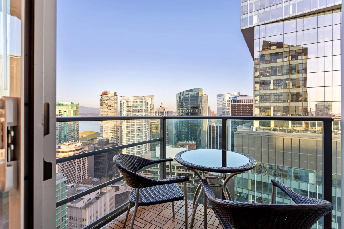 Outdoor Patio Photo of 3303 1189 Melville Street, Vancouver, BC