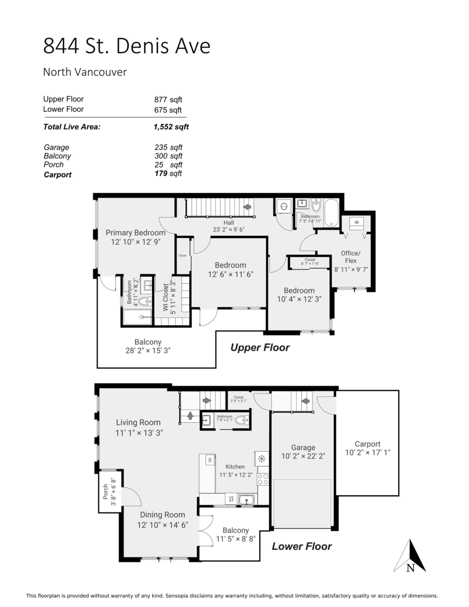 Aerial View of 844 St. Denis Avenue, North Vancouver, BC