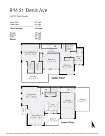 Aerial View of 844 St. Denis Avenue, North Vancouver, BC