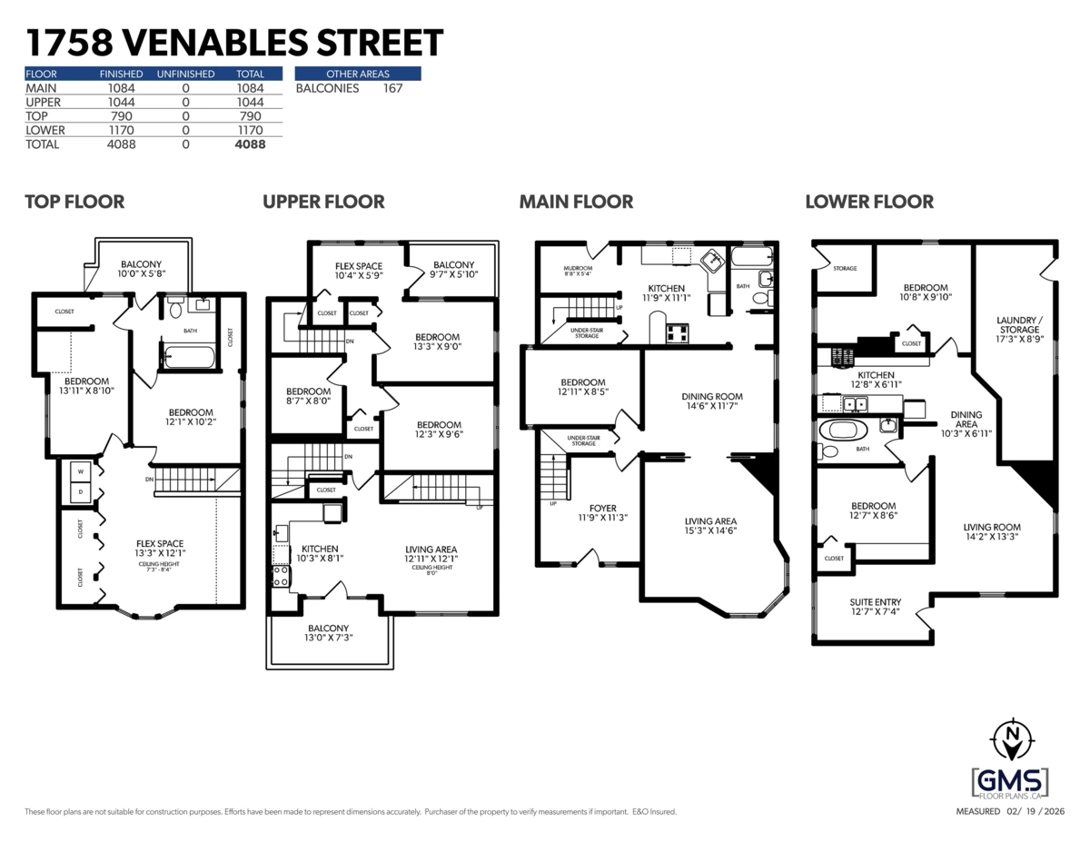 Aerial View of 1758 Venables Street, Vancouver, BC