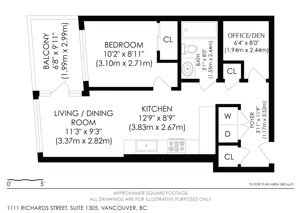 Street View Photo of 1305 1111 Richards Street, Vancouver, BC