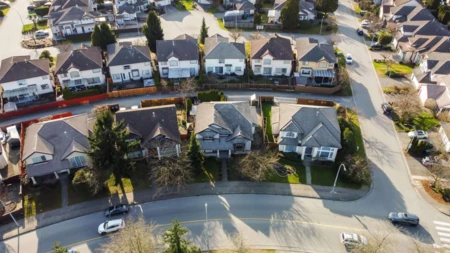 Aerial View of 1288 Riverside Drive, Port Coquitlam, BC