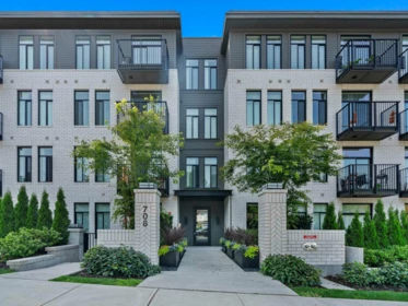 Aerial View of 405 708 Edgar Avenue, Coquitlam, BC