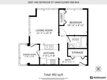 Primary Bedroom Photo of 2007 438 Seymour Street, Vancouver, BC