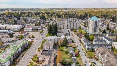 Aerial View of 401 2772 Clearbrook Road, Abbotsford, BC