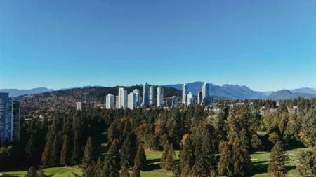Aerial View of 701 Dansey Avenue, Coquitlam, BC