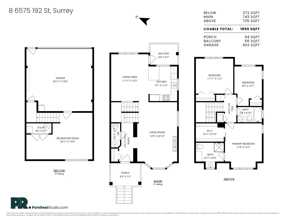 Living Room Photo of 8 6575 192 Street, Surrey, BC