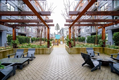 Outdoor Patio Photo of 308 645 Como Lake Avenue, Coquitlam, BC