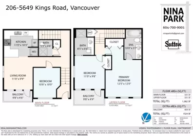 206 5649 Kings Road, Vancouver, BC, Vancouver — Townhouse for sale