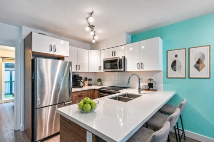 Kitchen Island Photo of 201 3939 Knight Street, Vancouver, BC