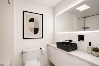 Powder Room Photo of 201 3939 Knight Street, Vancouver, BC