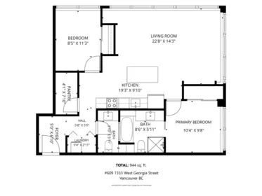 Office / Den Photo of 609 1333 Georgia Street, Vancouver, BC