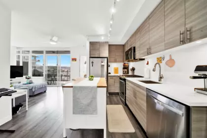 Kitchen Island Photo of 307 200 Nelson's Crescent, New Westminster, BC