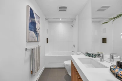 Guest Bathroom Photo of 107 608 Como Lake Avenue, Coquitlam, BC