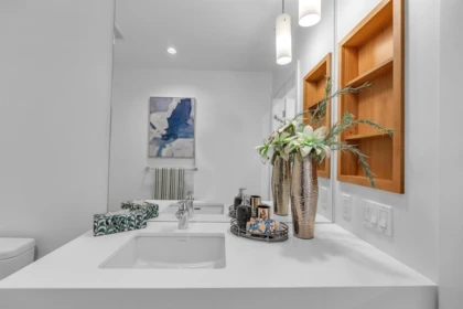 Powder Room Photo of 107 608 Como Lake Avenue, Coquitlam, BC