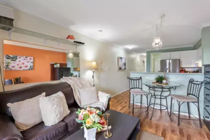 Living Room Photo of 202 868 Kingsway, Vancouver, BC