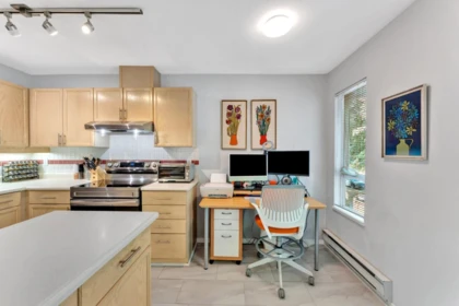 Kitchen Island Photo of 306 3400 SE Marine Drive, Vancouver, BC