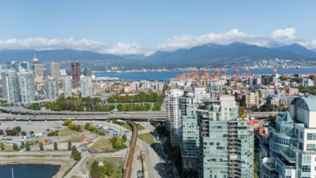Aerial View of 1603 1128 Quebec Street, Vancouver, BC