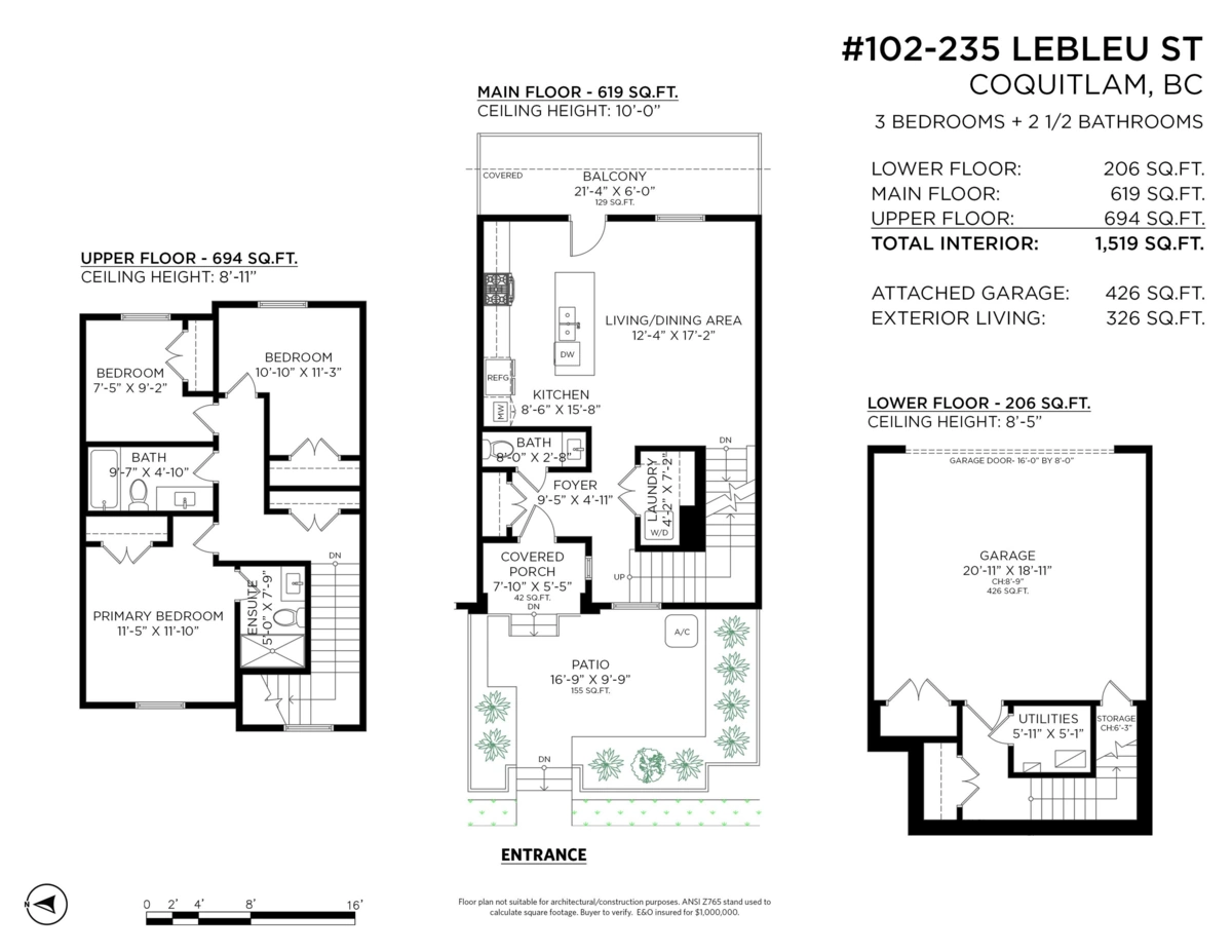 Aerial View of 102 235 Lebleu Street, Coquitlam, BC
