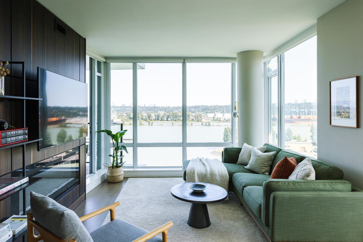 Living Room Photo of 1608 210 Salter Street, New Westminster, BC