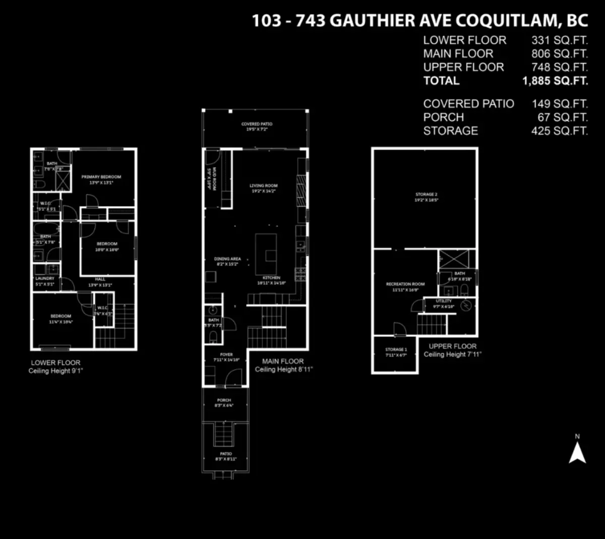 Playground / Recreational Area Near 103 743 Gauthier Avenue, Coquitlam, BC