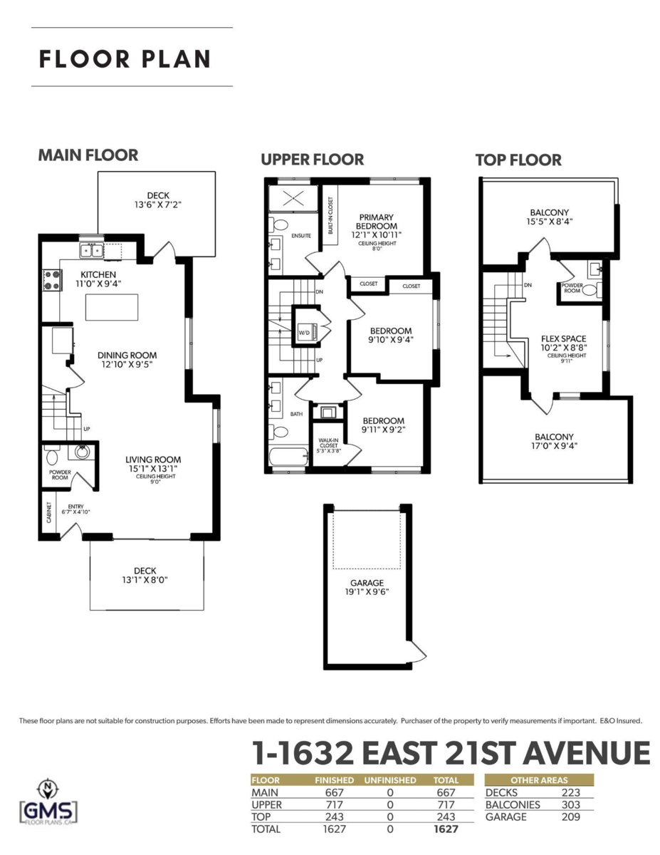 Aerial View of 1 1632 E 21st Avenue, Vancouver, BC