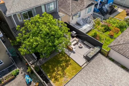 Aerial View of 5921 Ontario Street, Vancouver, BC