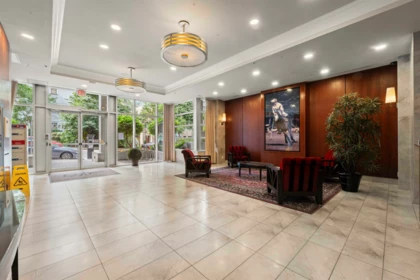 Aerial View of 1705 1211 Melville Street, Vancouver, BC
