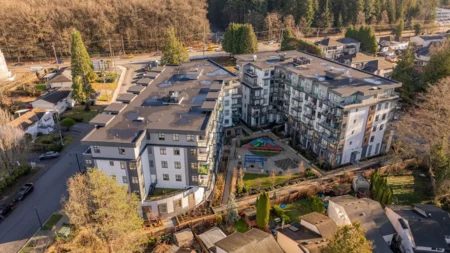 Aerial View of 209 13969 96 Avenue, Surrey, BC
