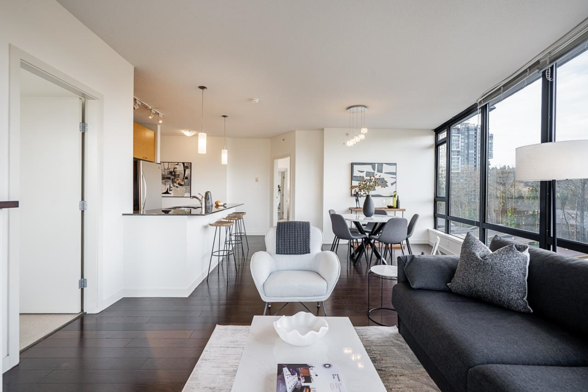 Living Room Photo of 706 110 Brew Street, Port Moody, BC