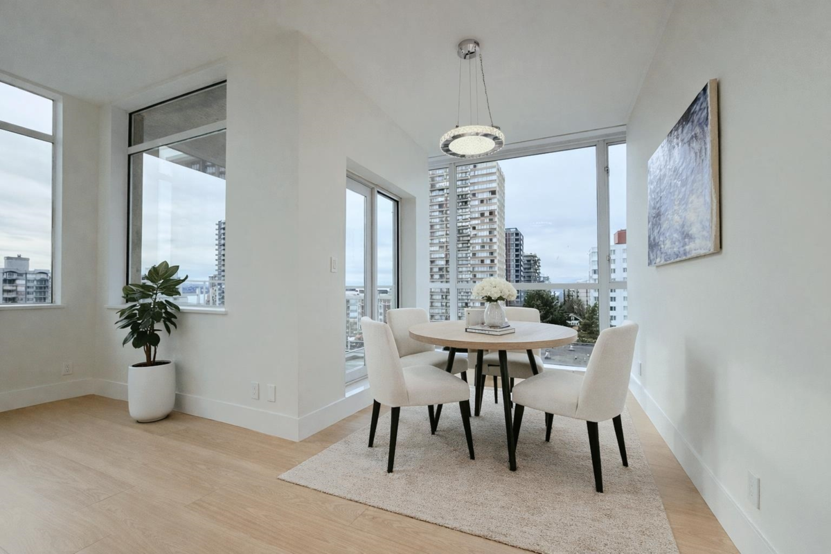 Living Room Photo of 802 1150 Bute Street, Vancouver, BC