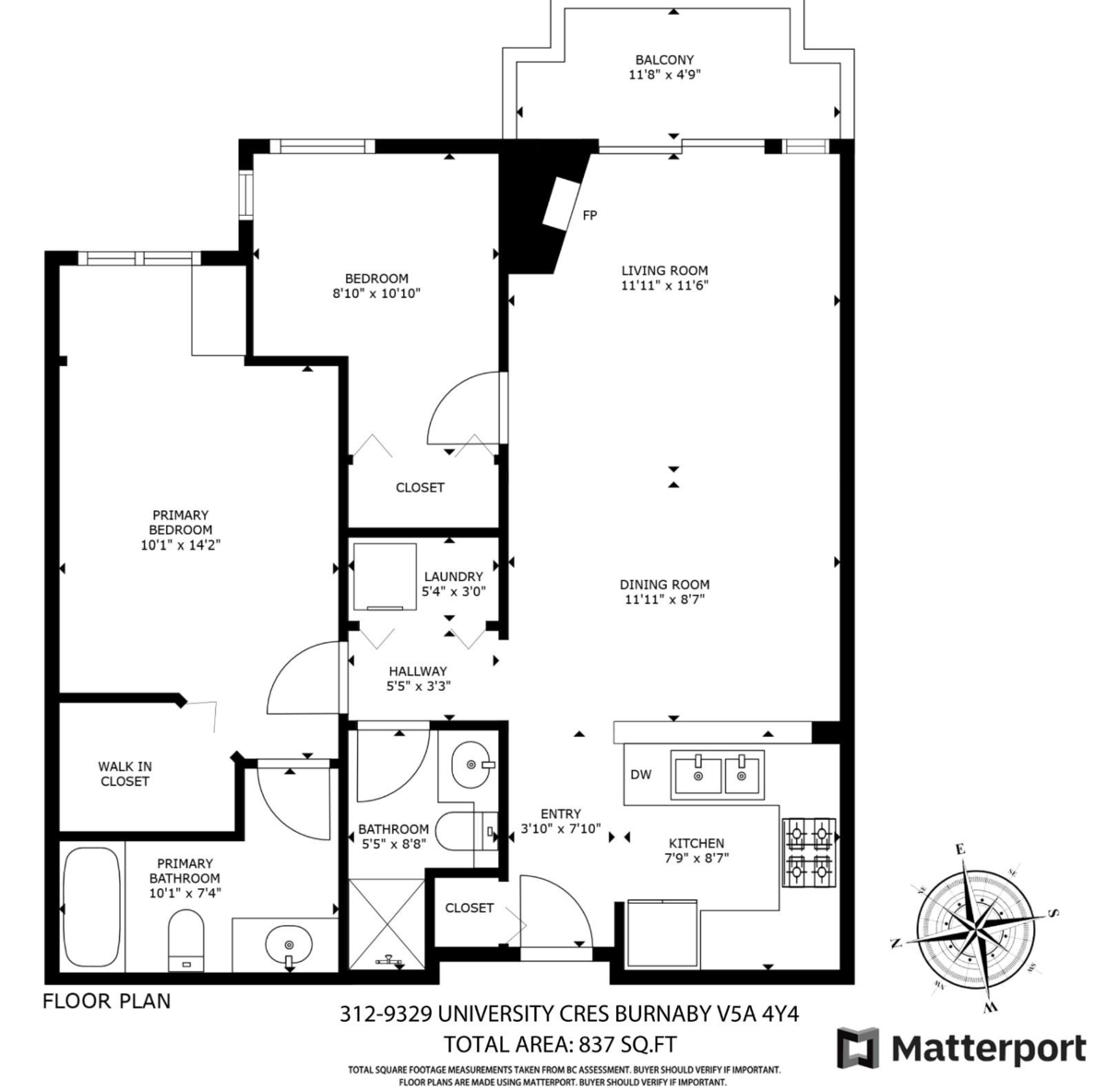 Entry Foyer Photo of 312 9329 University, Burnaby, BC