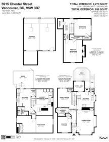 Aerial View of 5915 Chester Street, Vancouver, BC