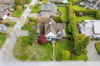 Aerial View of 3758 Devonshire Drive, Surrey, BC
