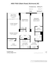 Loft / Bonus Room Photo of 901 7100 Gilbert Road, Richmond, BC