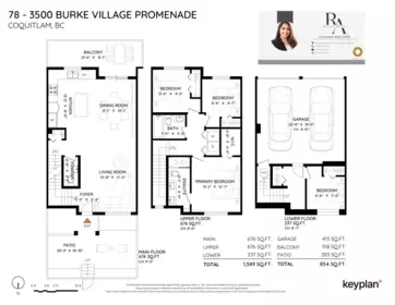 Backyard Photo of 78 3500 Burke Village Promenade, Coquitlam, BC