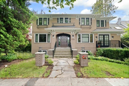 Aerial View of 1458 W 45th Avenue, Vancouver, BC