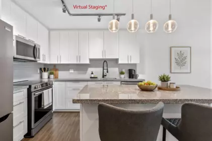 Kitchen Island Photo of 419 12075 Edge Street, Maple Ridge, BC