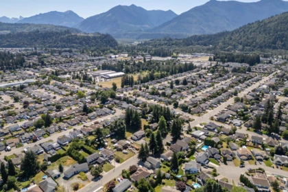 Aerial View of 5896 Carter Road, Chilliwack, BC