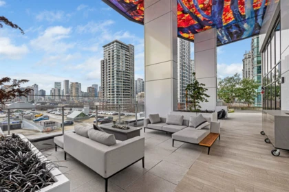 Aerial View of 1203 885 Cambie Street, Vancouver, BC