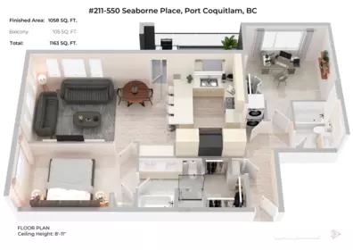 Basement Recreation Room Photo of 211 550 Seaborne Place, Port Coquitlam, BC