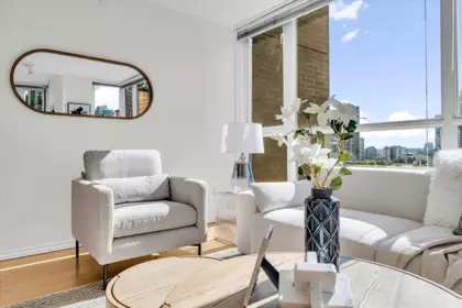 Living Room Photo of 708 1188 Richards Street, Vancouver, BC